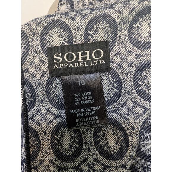 SOHO Apparel LTD. dress size 10 navy/white sleeveless girlboss RetroGlam - Picture 8 of 8